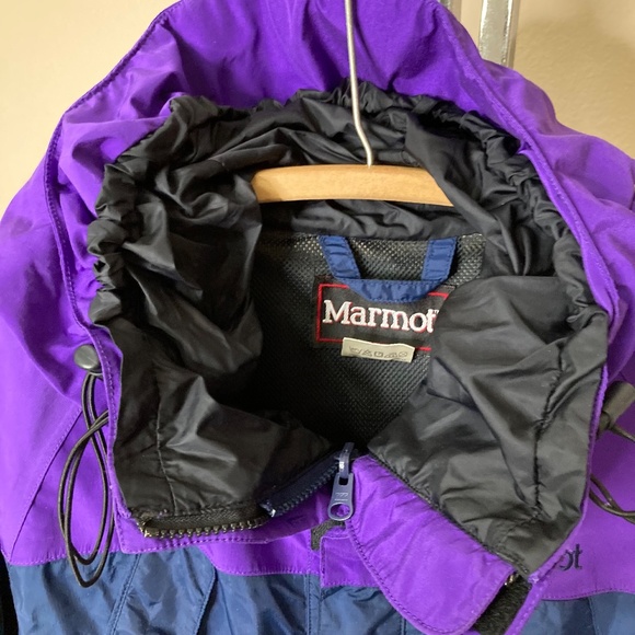 Marmot Gore•Tex Nylon Jacket Women's Medium Purple Navy Hooded - Picture 5 of 12